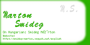 marton smideg business card